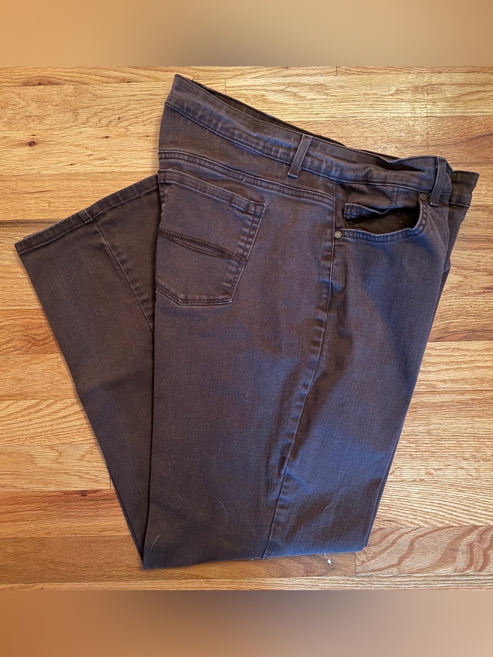 Women’s Dark Brown Straight-Leg Jeans
